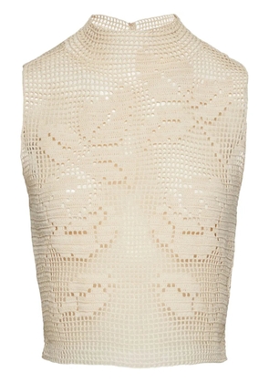 Magda Butrym lace crochet tank top - Neutrals