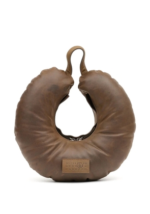 MM6 Maison Margiela Travel Pillow leather shoulder bag - Brown