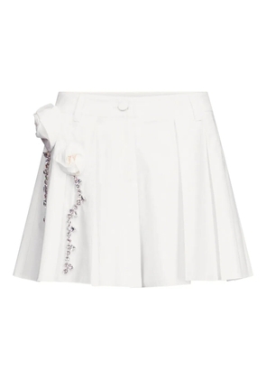 AREA Rosette shorts - White