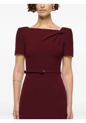 Roland Mouret asymmetrical twist belted wool mini dress - Red