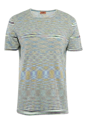 Missoni Pre-Owned striped cotton T-shirt - Blue