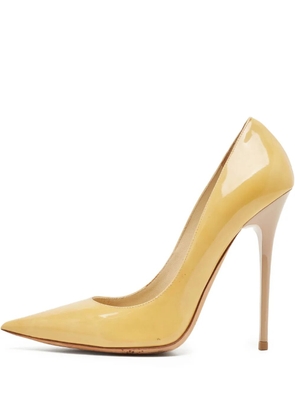 Jimmy Choo Pre-Owned 130mm patent-leather pumps - Neutrals
