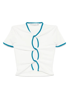 Christopher Esber open-twisted bind T-shirt - White