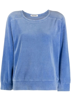 Giorgio Armani Pre-Owned 1980s plush-textured sweatshirt - Blue