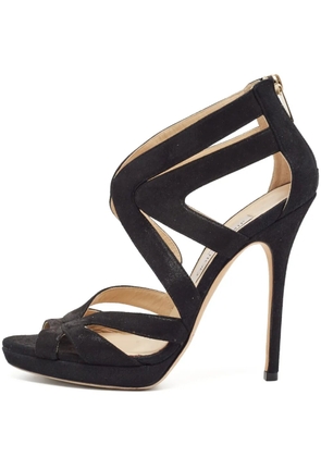 Jimmy Choo Pre-Owned 125mm suede sandals - Black
