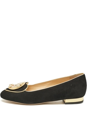 Charlotte Olympia decorative embroidered ballet flats - Black