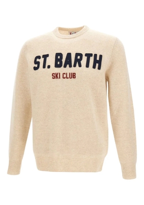 MC2 Saint Barth embroidered crew-neck sweater - Neutrals