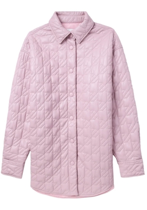 MSGM classic-collar diamond-quilting jacket - Pink