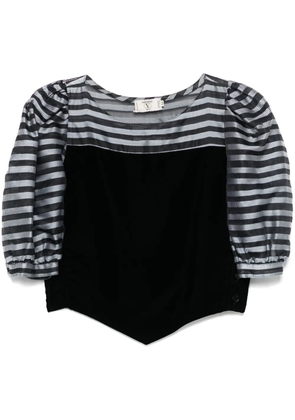 Valentino Garavani Pre-Owned 1980s velvet blouse - Black