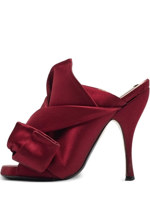 Nº21 115mm bow-detail mules - Red