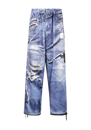 Maison MIHARA YASUHIRO graphic-print jeans - Blue