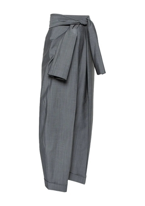 Pre-Owned Alexander Wang tied-waist trousers - Grey