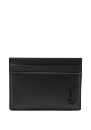 Saint Laurent Pre-Owned 20s Tiny Cassandre YSL logo-plaque cardholder - Black