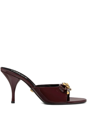 Versace 85mm bow-embellished leather sandals - Red