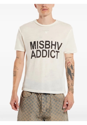 MISBHV logo-print T-shirt - Neutrals