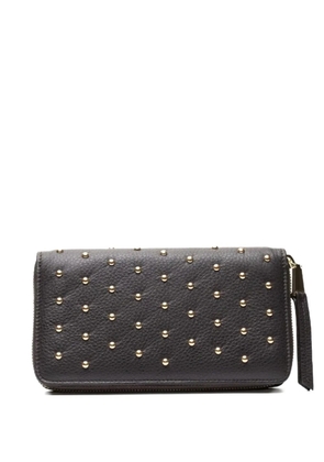 Poche Paris studded zip wallet - Brown