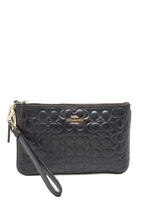 Coach Vintage pre-owned leather embossed clutch - Black