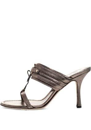 Christian Dior Pre-Owned 90mm leather sandals - Silver