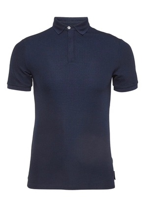 Emporio Armani Pre-Owned textured polo shirt - Blue