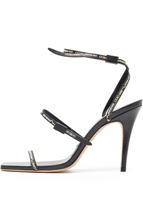 Jimmy Choo Pre-Owned 100mm leather sandals - Black