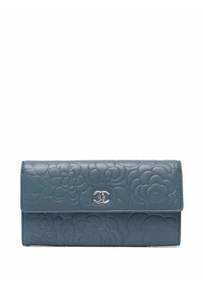 CHANEL Pre-Owned 2012 CC Camélia continental wallet - Blue