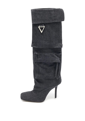 The Attico cargo-pocket knee-high boots - Grey