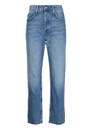 MOTHER Tomcat stonewashed cropped jeans - Blue