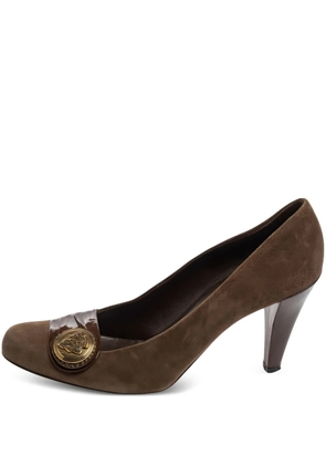 Gucci Pre-Owned 90mm leather heeled pumps - Brown