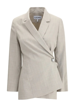 LOEWE asymmetrical single-button jacket - Neutrals