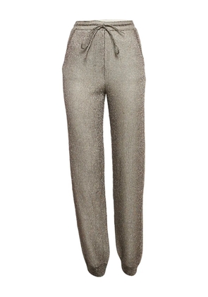 Missoni Pre-Owned metallic-effect wool-blend trousers - Grey