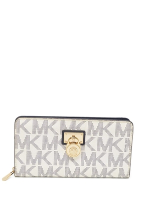 Michael Kors Vintage logo-embossed zip-around wallet - White