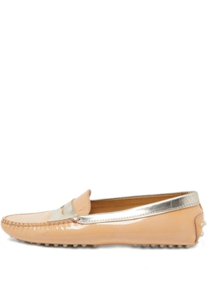 Tod's Vintage Pre-owned metallic embellished loafers - Neutrals