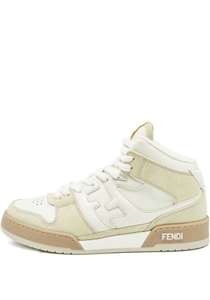 Fendi Pre-Owned Match leather sneakers - Neutrals