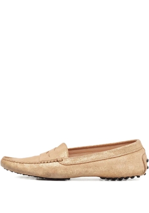 Tod's Vintage suede pebble loafers - Neutrals