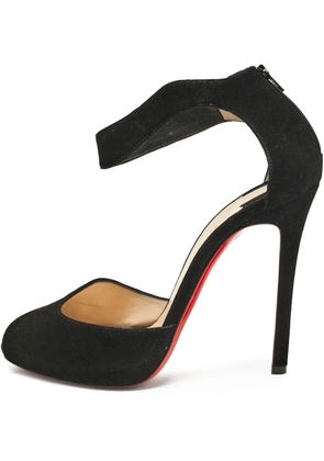 Christian Louboutin Pre-Owned 120mm suede sandals - Black