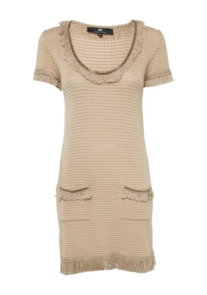 Elisabetta Franchi pre-owned crochet-knit dress - Neutrals