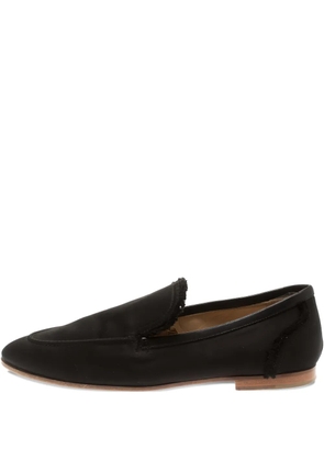 Giuseppe Zanotti raw-edge satin loafers - Black