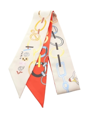 Hermès Pre-Owned 2020s Do Re Boucles ribbon scarf - Neutrals