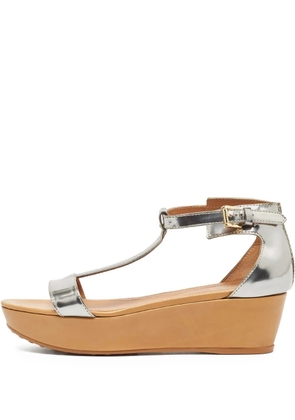 Tod's Vintage Pre-Owned 80mm leather platform sandals - Silver