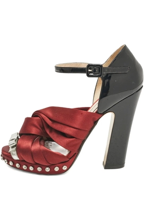 Nº21 pre-owned 120mm knotted sandals - Red