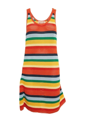 Marni Pre-Owned striped crochet dress - Orange