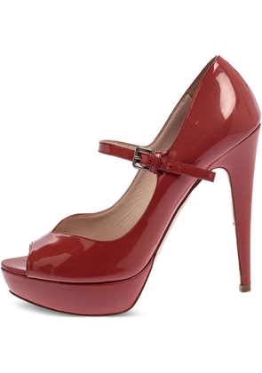 Miu Miu Pre-Owned 125mm leather pumps - Red
