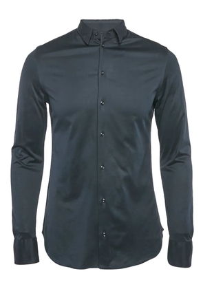 Emporio Armani Pre-Owned satin finish long-sleeve shirt - Blue
