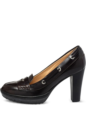 Tod's Vintage 95mm penny-slot pumps - Brown