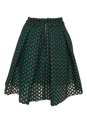 Maje embroidered mesh midi skirt - Green