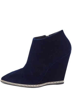 Giuseppe Zanotti pre-owned 110mm velvet boots - Blue