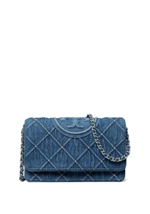 Tory Burch Fleming Soft denim chain cross body bag - Blue
