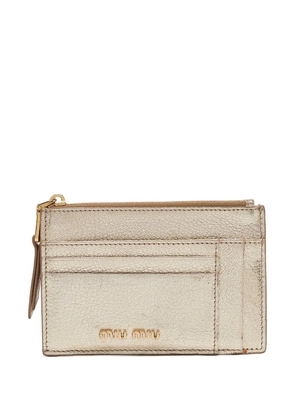 Miu Miu Pre-Owned 2024 Madras cardholder - Gold