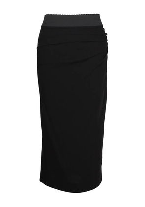 Dolce & Gabbana Pre-Owned elasticated-waistband midi skirt - Black