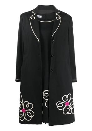 Moschino Pre-Owned 2000s floral-motif dress and coat set - Black